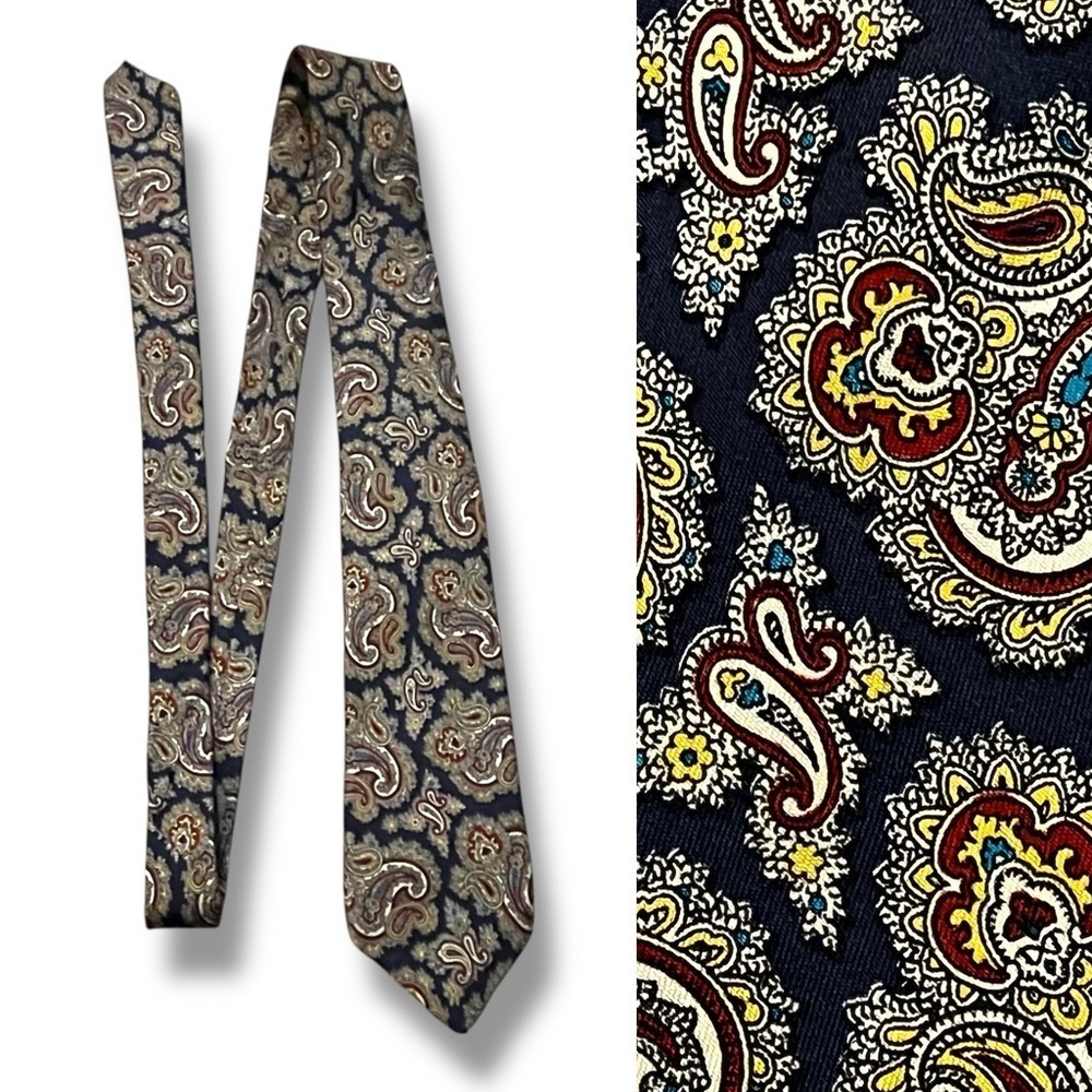 Vintage Liberty London Neck Tie 100% Silk Paisley Preppy Classic Designer Office